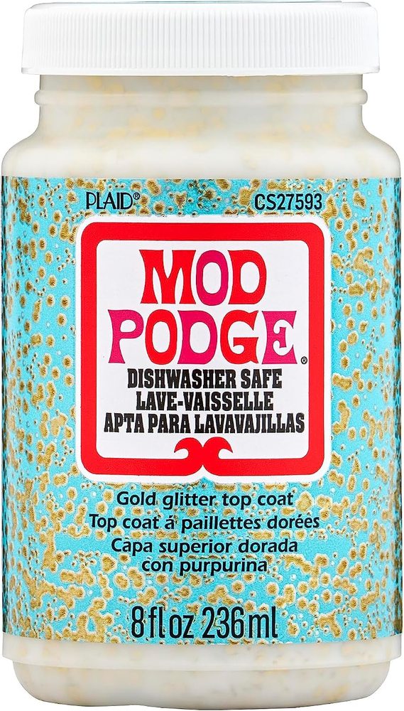 Dishwasher Safe Glitter Gold, 8 oz — Mod Podge, view 2
