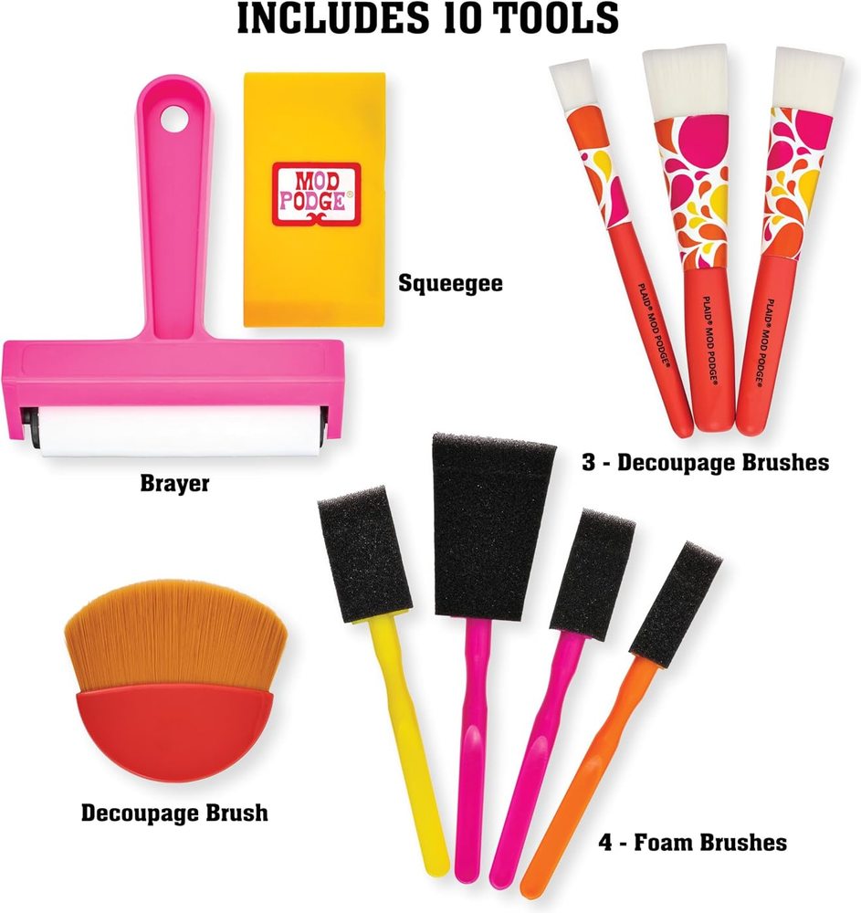 Essential Decoupage Kit with Brush Assortment — Mod Podge, view 5