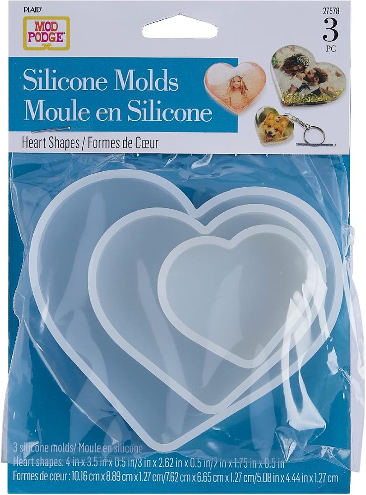 Hearts Silicone Molds, Set of Three — Mod Podge, view 2