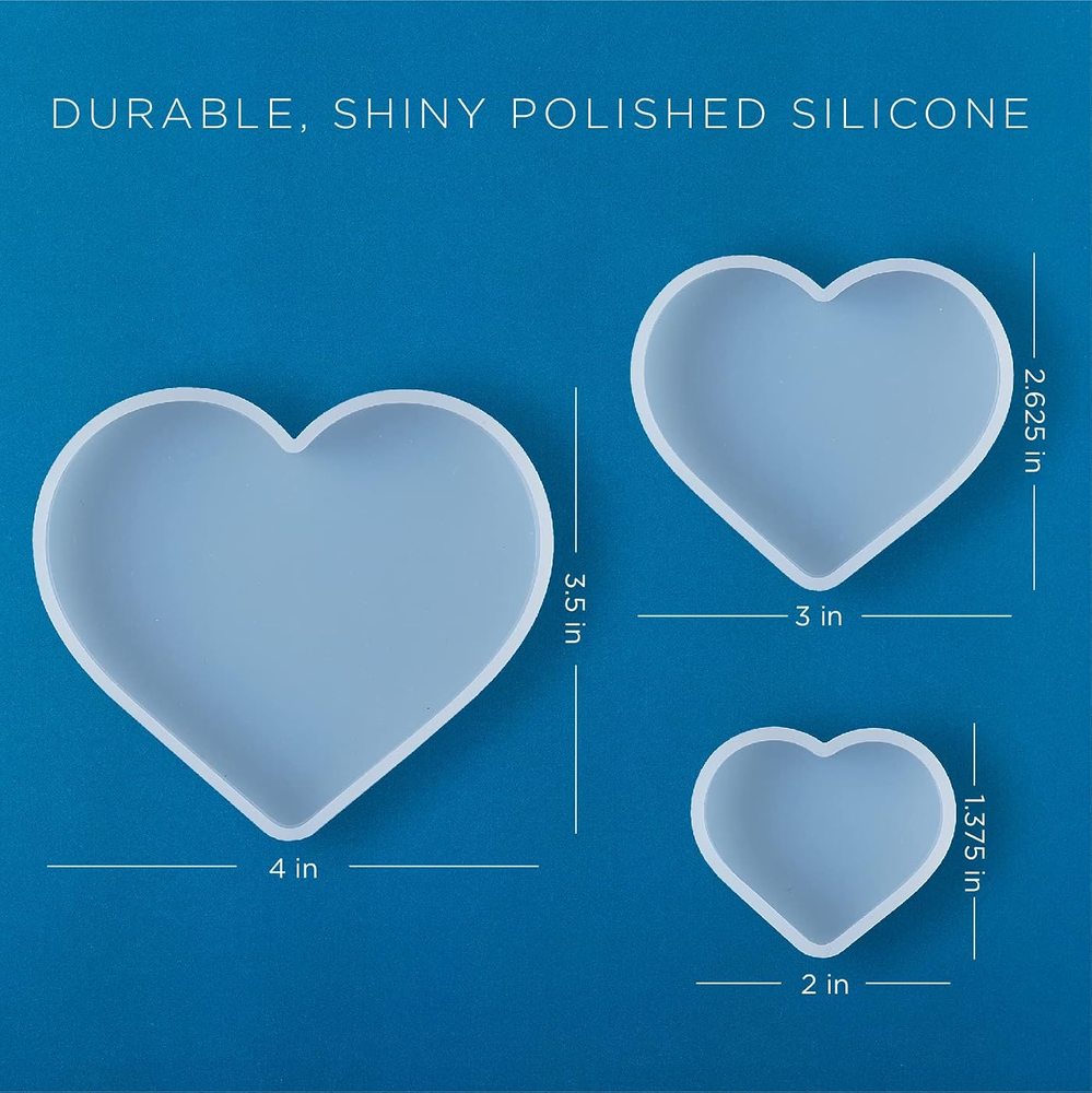 Hearts Silicone Molds, Set of Three — Mod Podge, view 4