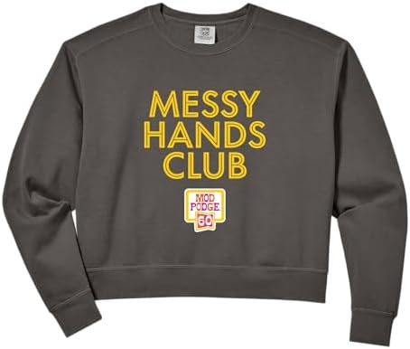 Messy Hands Club Crop Sweatshirt — Mod Podge