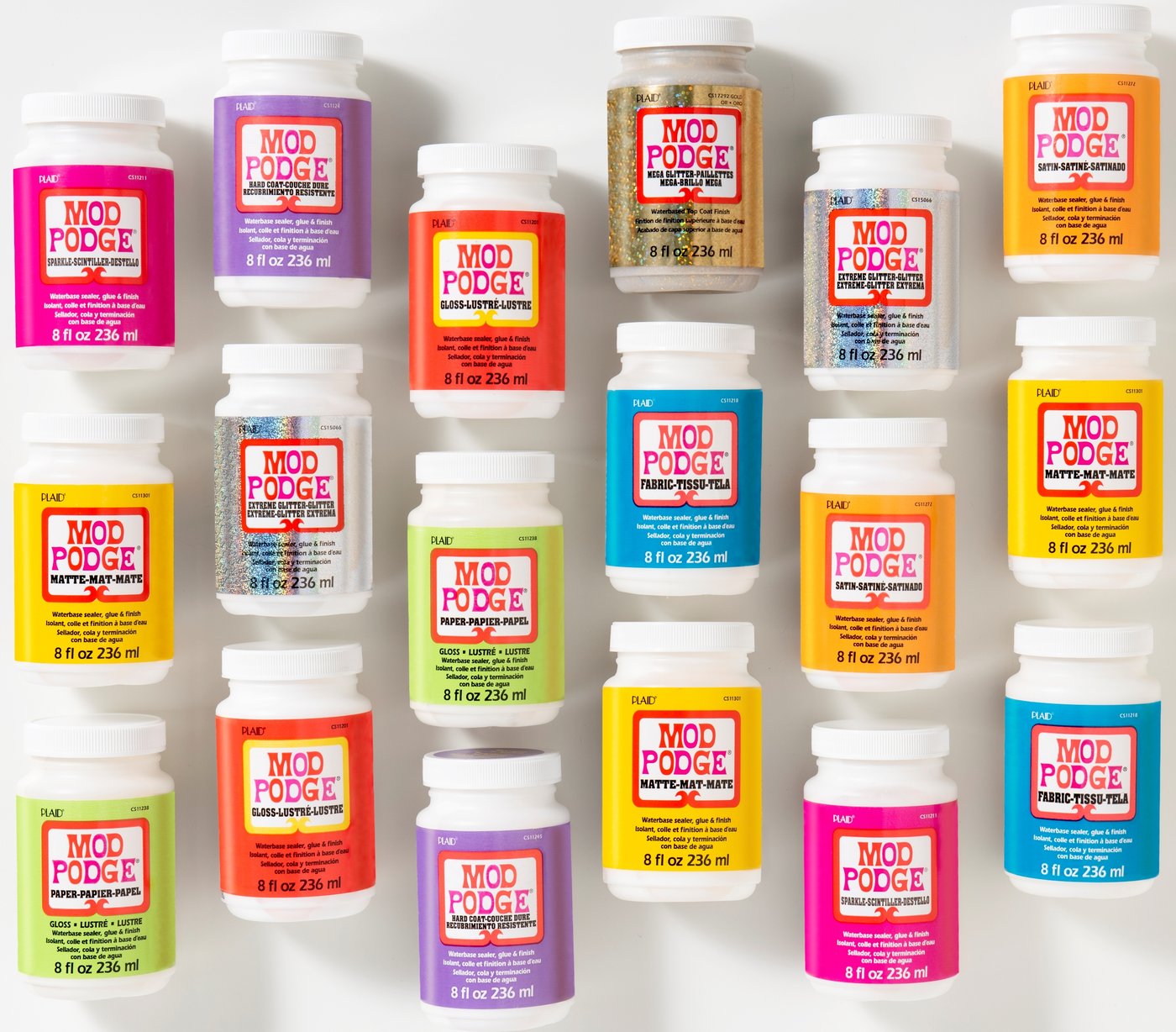 The full Mod Podge range