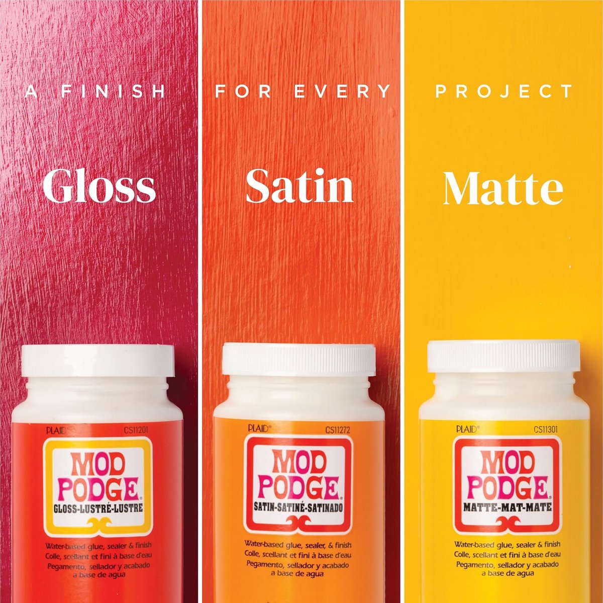 Gloss, satin and matte — a finish for every project
