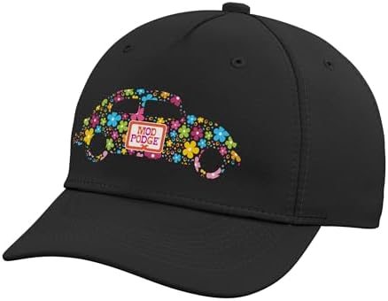 Retro Floral Baseball Hat, Black — Mod Podge