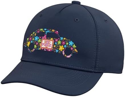 Retro Floral Baseball Hat, Navy Blue — Mod Podge