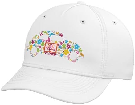 Retro Floral Baseball Hat, White — Mod Podge