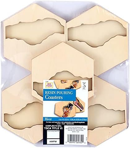 River Wood Coasters, Set of Five — Mod Podge