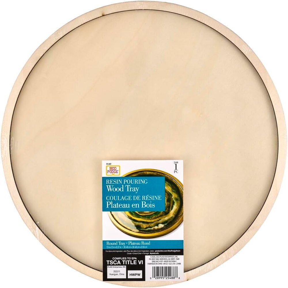 Round Wood Pouring Tray, 12 Inch — Mod Podge, view 2