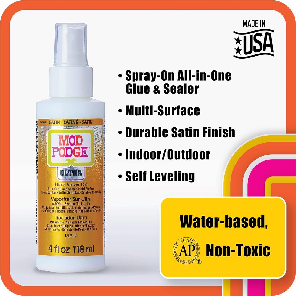 Ultra Satin Glue and Sealer, 4 oz — Mod Podge, view 3