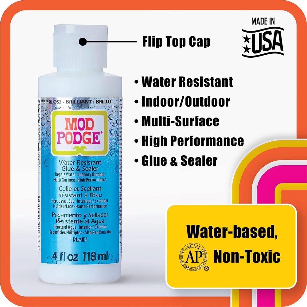 Water Resistant Glue and Sealer, 4 oz — Mod Podge, view 4